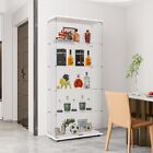 74 h 5-shelf Glass Display Cabinet With 2 Door collection Display Case Bookshelf
