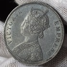 Toned British India Victoria Lustrous Silver Rupee 1877 High Grade Sa22