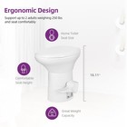 Portable Toilet Pedal Gravity Flush Travel Camping Outdoor Indoor Commode Potty