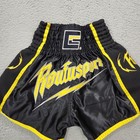 Combat Crnr Shorts Mens Medium Black Mma Muay Thai Training Kickboxing Stretch