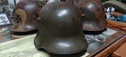 Wwi German Helmet  Bf64 Apple Green Original Paint  Vg   