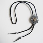 Initial Letter  c  Western Cowboy Rodeo Leather Bolo Tie