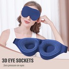 2x 3d Travel Silk Eye Mask Sleeping Soft Padded Shade Cover Rest Relax Blindfold