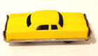 Vintage Japan Yellow Tin Car 155 Sedan Metal Automobile