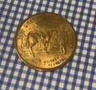 Green River Whiskey Good Luck Souvenir Token Vintage Medal No Regrets Lucky Coin