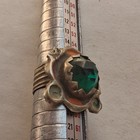Ultra Rare Ancient Silver Antique Roman Ring Artifact Stunning With Green Stone