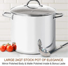 Olla Tamalera De Acero Inoxidable Sin N  quel Niquel Para Tamales 24qt Steamer