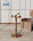 Round Wooden Side Table   Drink Table   Sturdy   Functional Mid-century Moder   