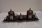 Turkish Luxury Coffee Tea Set Copper Handmade 11 Pieces
