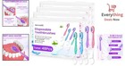 48 Pack Mini 5-in-1 Disposable Toothbrushes Travel Portable Waterless With Floss