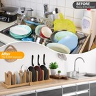 Expandable Pot Lid Organizer  Bamboo And 27 75 Inches 