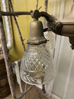 Vtg 1927 Glass Shade Ceiling Fixture 4 Socket Glass Light Brass Chandelier