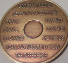 Alcoholics Anonymous Aa 18 Month Bronze Medallion Token Chip Sobriety Sober