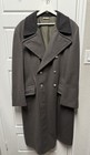 Vtg East German Wool Nva Military Double Breasted Overcoat Trench Sg-52 Green