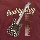 Vintage Buddy Guy Tour 2005 Concert T Shirt Mens Large Burgundy Rare Guitar Y2k