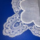 Antique Ivory   Brussels Point De Gaze Lace   Duchess Lace Wedding Handkerchief
