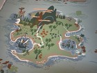 S32--vintage Walt Disney Productions Wallpaper  never Land -rare Union Made