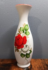 Vintage Porcelain Vase With Roses