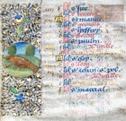 C  1470 Medieval Illuminated Manuscript Hours Leaf- June Calendar  2 Miniatures