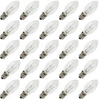  25 Pack  Night Light Bulbs  C7  Clear  Steady  4 Watt  Candelabra Base E12