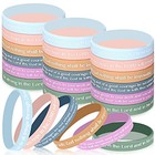  36 Pieces Christian Bible Bracelets Rubber Bible Verse Bracelets Religious 