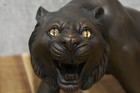Magnificent Japanese Meiji  late 19thc  Bronze Tiger  Signed