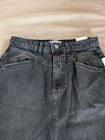 Come As You Are Long Denim Maxi Free People Black Jean Skirt Size 6 Ret  118