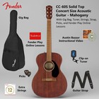 Fender Cc-60s Solid Top Concert Acoustic Guitar - All Mahogany W  Gig Bag