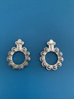 Pair Of Catholic Finger Pocket Silver Rosary Crucifix Jesus On Cross