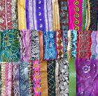 Very Rare Lot Antique Vintage Sari Lace Edging Ribbon 50pcs Embroidered Rndm