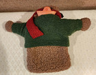 Woof And Poof Stuffed Plush Moose Hot Bots Water Bottle Green Sweater Red Scarf
