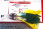 2 Rare Vintage Tuna Trolling Feather  Red Bead Eye 1 5 Oz   Made In Japan-new  1
