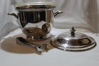 Usa  Vtg Bristol By Poole Silver Plated Insulated Ice Bucket With Plastic Liner 