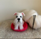 Custom Needle Felted Dog Portrait Personalized Pet Memorial Gift
