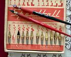 Vintage Hunts Speedball 24 Nib Set Orig Card 2 Dip Pen Sticks Calligraphy Holder