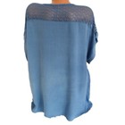 Womens Plus Size T Shirts Short Sleeve Ladies Loose Blouse V-neck Lace Tops Tee 