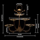 5 Plates Cake Holder Dessert Cupcake Stand Crystal Glass Cake Tiered Tray Gold