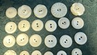 Lot Of 52 Vintage Fancy White Buttons Assorted Sizes