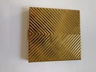 Vintage Volupte Gold Tone Chevron Patterned Unused Powder Compact