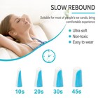 Lysian Soft Foam Ear Plugs For Sleeping  5 1 Pair  pack Of 5   Blue white