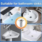 2-pack Sink Stopper Hair Catcher Bathroom Pop Up Sink Drain Strainer Filter Plug