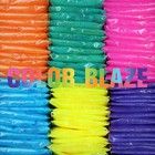 Color Blaze Powder Packets - Set Of 8 - Holi  Rangoli  Color War  Party  Toss