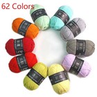 62 Colors Milk Cotton Skeins Hand Knitting Wool Baby Crochet Chunky Yarn 50g