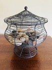 Vintage Partylite Apothecary 3-wick Candle Holder P90364m Wire Nest Basket