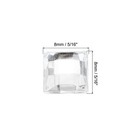100 Pcs 8mm Acrylic Flat Back Rhinestones Square Gemstone White