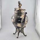 Rogers   Wilcox 1899 Antique Victorian Silverplate Lion Coffee Pot Pitcher 12 