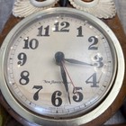 Vtg Burwood Owl Kitchen Clock Wall Home Decor Kitsch 70s Collectible Works Read