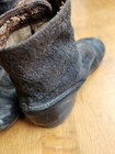 Antique Child Button Boots Victorian Black High Top Early 1900s