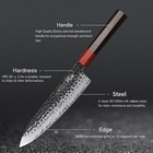 Cooking 8inch Chef Knife 3-layer 9cr18mov Hi-carbon Steel Handmade Kitchen Knife