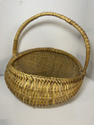Vintage Extra Large  Antique Primitive Egg Gathering Buttocks Basket